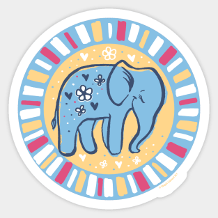 Elephant - Jungle Friends tribal inspired design for elephants lovers Sticker